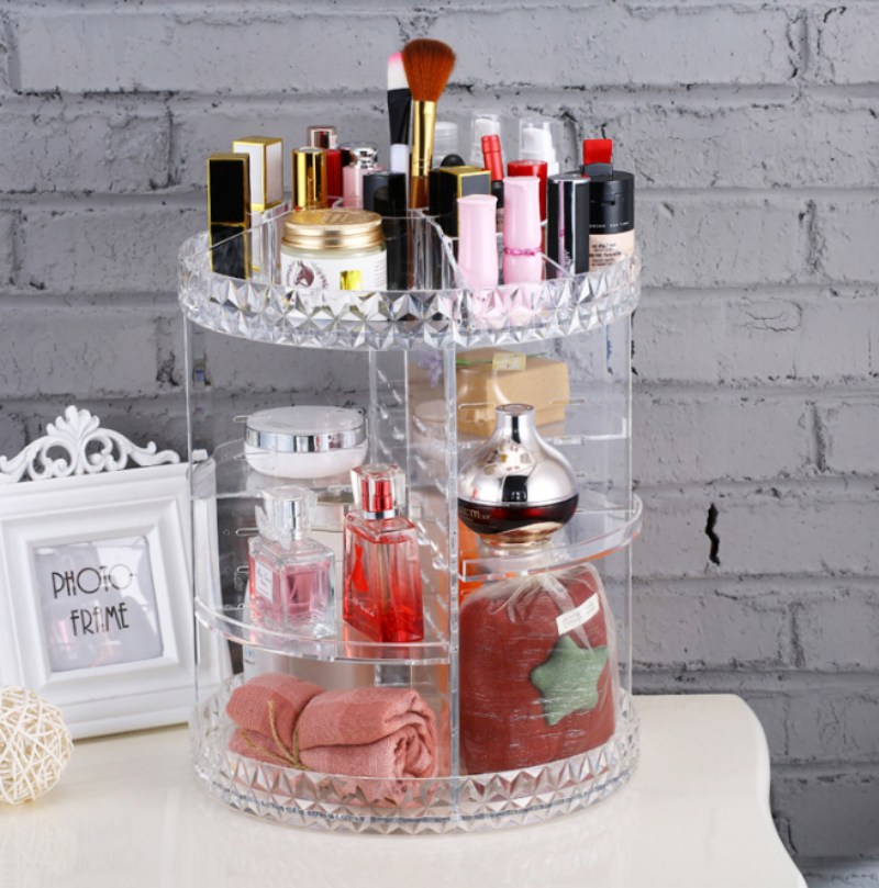 Diamond wave Makeup Organizer