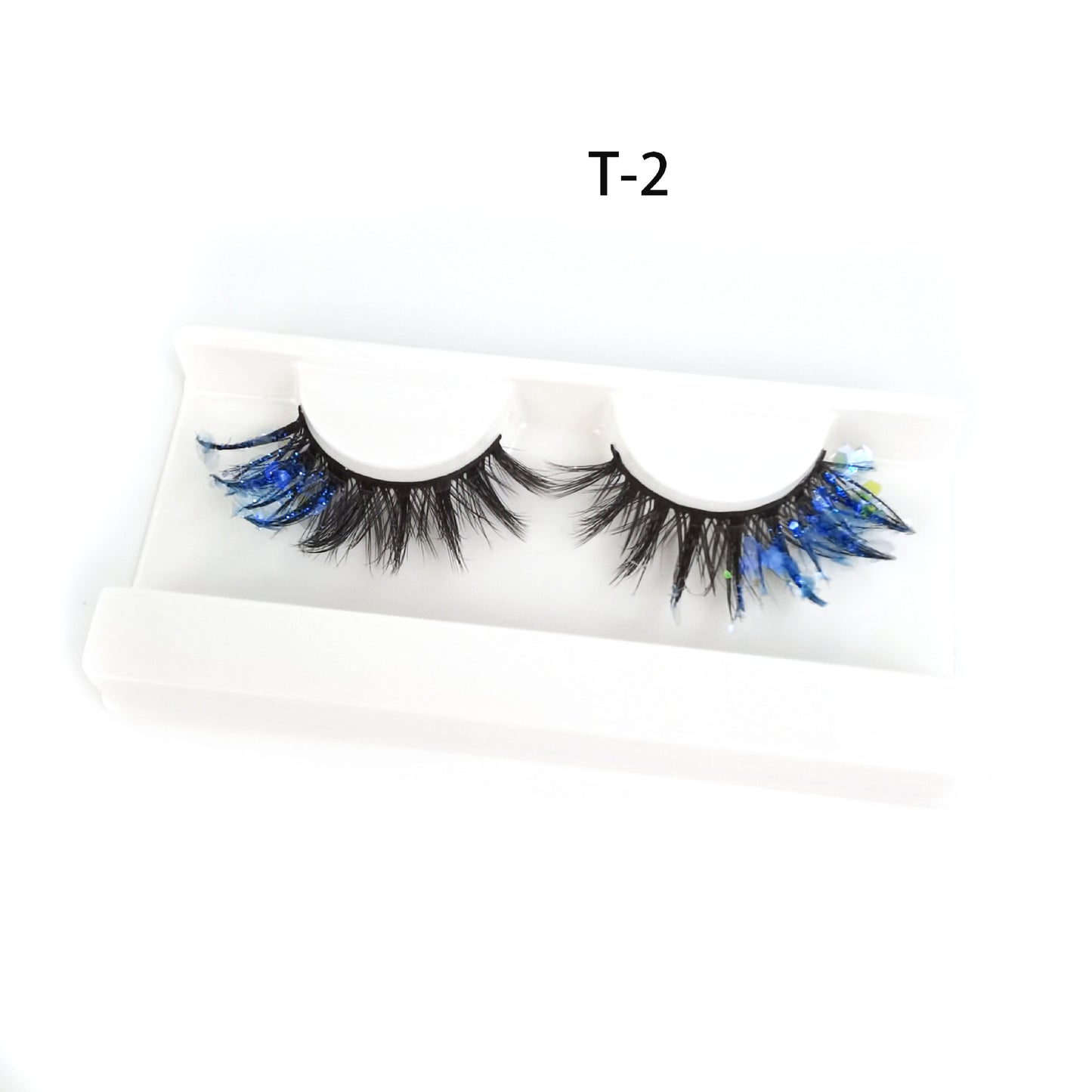 Fake Eyelashes with Color Fluorescence with Sequins